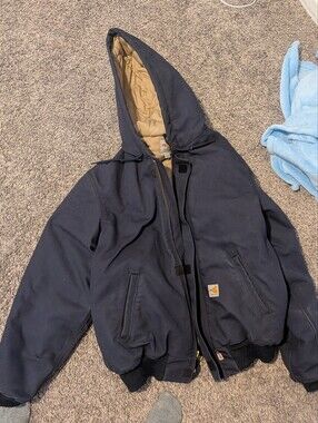 Carhartt Navy Hooded FR Coat